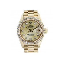 18k Gold Rolex 178288 Ladies Presidential Yellow MOP Diamond Watch