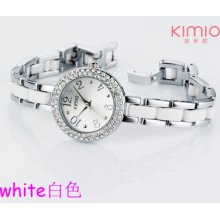 20%off Gift Girl's Ceramics Band Kimio Wrist Watches First Class Diamond Kimio