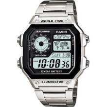 2012 Latest Casio Ae-1200whd-1a Digital World Time Men's Sports Alarms Watch