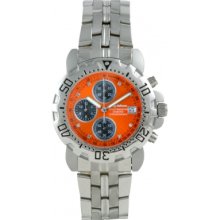 241269DM-O Krug Baumen Mens Sportsmaster Diamond Orange Dial