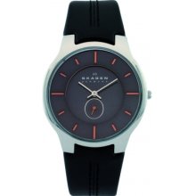 433XLSLBMO Skagen Mens Black Leather Watch