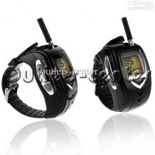 5 Pcs A Pair Of Spy Gear Watch Lcd Screen Style Walkie Talkie Black