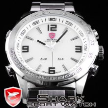 6 Types Shark Digital Led Quartz Sport Alarm Men Watch