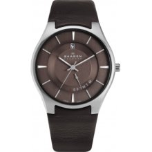 989XLSLD Skagen Mens All Brown Watch