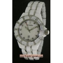 Accutron Ladies wrist watches: Mirador White Ceramic Diamonds 65r137