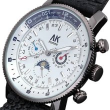 Ak-homme Moon Phase Mens Automatic Mechanical Watch