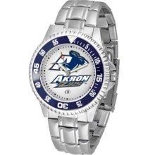 Akron Zips UA Mens Steel Bandwrist Watch