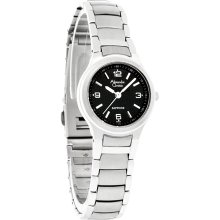 Alexandre Christie Sapphire Ladies Black Dial Swiss Quartz Watch A8042lss02