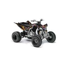 AMR Racing - Yamaha YFZ 450 ATV (2009-2012) Graphics - Ed Hardy Love Kills - Black ATV Graphic Decal Kit