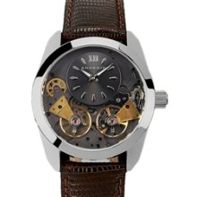 Android Silver Impetus Watch with Unique Double Escapement Automatic Movement #AD546AS