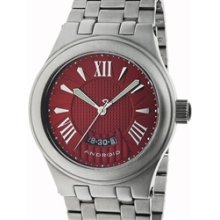 Android Spiral Automatic Watch with Burgundy Dial and Open Date Window #AD456BBR