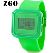 Anion Silica Gel Unisex Fashion Sports Candy Wrist Watch With Six Color