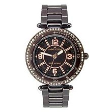 Anne Klein Ceramic Bracelet Brown Dial Women's Watch #9703BMBN