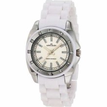 Anne Klein Women's 10-9379SVWT White Plastic Quartz Watch with Si ...