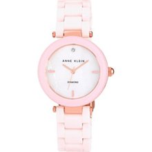 Anne Klein Women's Ceramic Bracelet Rose/Blush Watch Women's