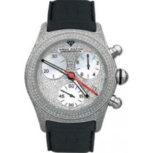 Aqua Master Men's Round Bubble Loop Full Case Diamond Watch with Full