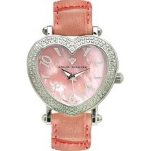 Aqua Master Two Row Diamond Heart Watch