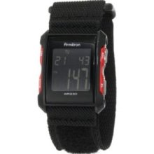 Armitron Mens 408210RED Black and Red Accented Chronograph Digital