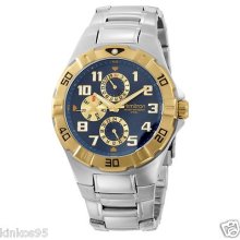 Armitron Men's Multifunction Two-tone Blue Dress Watch