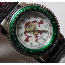 Armitron Taz Tasmanian Devil Men's Silver Watch w/ See-Through Back