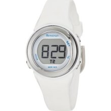 Armitron Womens 45/7022wht Colorful Sport White Resin Digital Watch