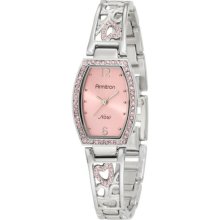 Armitron Women's 75/3874pksv Swarovski Crystal Accented Silver Dress Watch