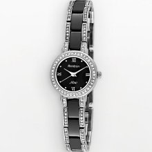 Armitron Women's Black Ceramic and Crystal Dress Watch