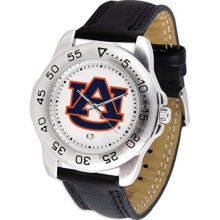 Auburn Tigers Mens Leather Sport Watch