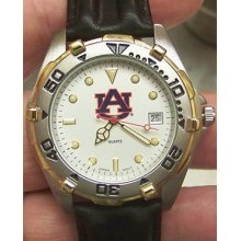 Auburn Tigers Watch Mens Logoart All Star Leather Band