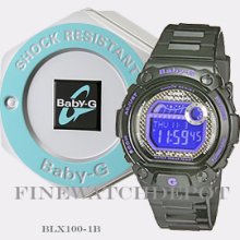 Authentic Baby-g Black Digital Watch Blx100-1bcr