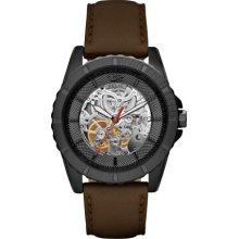 Automatic Brown Leather Watch