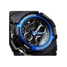 Aw-591-2 Casio G-shock Digital Analog Blue Watch Aw591 00% Original Watch