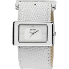 Axcent Stone Ladies Watch with White Band