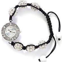 Bay Studio Crystal Beaded Bracelet Watch-One Size