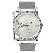 BCBG Bracelet Crystallized Bezel Silver-tone Dial Women's Watch #BCBG8209