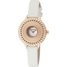 BCBGMAXAZRIA Leather Collection White Dial Women's Watch #BCBG6375