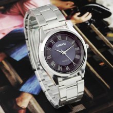 Best Sale Elegant Design Blue Dial Quartz Stainless Steel Strap Wrist Watch
