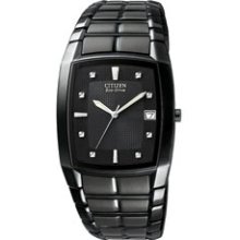 BM655554E -- Citizen Mens Eco-Drive Black Ion-Plated Stainless Steel Watch BM6555-54E BM6555-54E