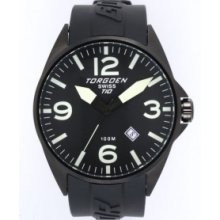 Bnib Torgoen Swiss T10 Mens Pilot Watch Black Dial 45mm Case T10301