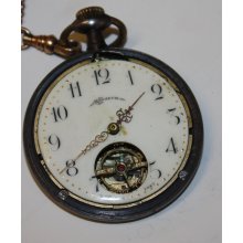 BonHeur rare Swiss pocket watch w Bates and Bacon Fob