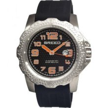 Breed Watches Black Brd1901 Deep Men'S Watch Primary Color Silver Black With Orange