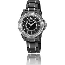 Breil Mantalite Women's Quartz Watch With Black Dial Analogue Display And Black Bracelet Tw0987