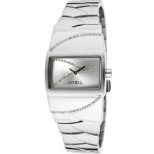 Breil Watch Tw1042 Women's Syren White Swarovski Crystal Silver Dial Stainless