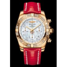 Breitling Chronomat 41 Red Gold Diamond Watch #424