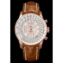 Breitling Montbrillant Datora Limited Edition Red Gold Watch #587