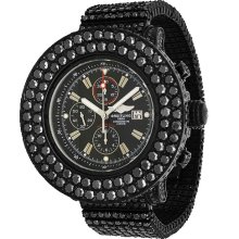 Breitling Super Avenger Mens Black Diamond Watch 77.00 Ctw