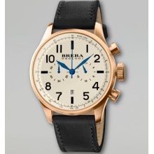 Brera Classico Chronograph Watch, Black/Gold