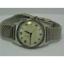 Bulova 23 Jewel Self Winding Watch 1940 Scallop Horned Case, Sunburst Dial