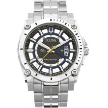 Bulova 96B131 Watch Champlain Precisionist Mens - Blue Dial Stainless Steel Case Quartz Movement