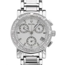 BULOVA 96R19 Chronograph Diamond Ladies Watch